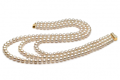 6-7mm di Perle Acqua Dolce Parure en Lucille Bianco