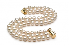 6-7mm di Perle Acqua Dolce Parure en Lucille Bianco