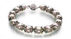 8-9mm di Perle Acqua Dolce Parure en Maria Antonietta Bianco