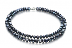 6-7mm di Perle Acqua Dolce Parure en Julika Nero