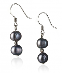 6-7mm di Perle Acqua Dolce Parure en Julika Nero