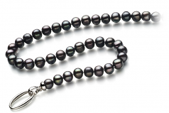 8-9mm A Quality di Perle Acqua Dolce Collana in Joyce Nero