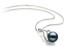 12-13mm di Perle Acqua Dolce Pendente en Tracy Nero