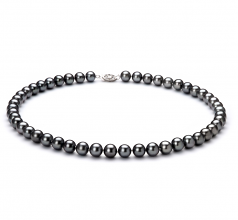 7.5-8.5mm di Perle Acqua Dolce Parure en Nero
