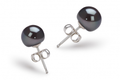 7.5-8.5mm di Perle Acqua Dolce Parure en Nero