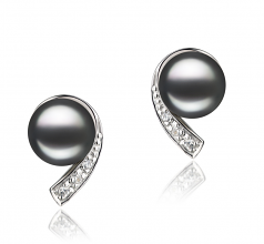 7-8mm di Perle Acqua Dolce Parure en Claudia Nero