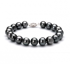 8.5-9mm di Perle Acqua Dolce Bracciale en Nero