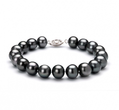 8.5-9mm AA Quality di Perle Acqua Dolce Bracciale in Nero