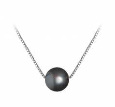 8-9mm di Perle Acqua Dolce Pendente en Madison Nero