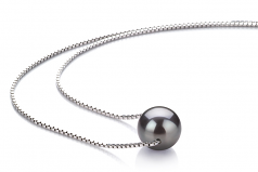 8-9mm di Perle Acqua Dolce Pendente en Madison Nero