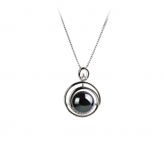 9-10mm di Perle Acqua Dolce Parure en Kelly Nero