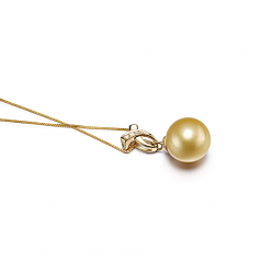 10-11mm Dei Mari del Sud Pendente en Monica Oro