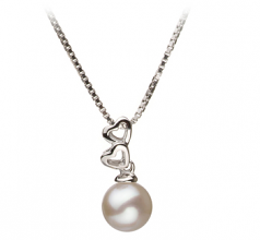 6-7mm Akoya Giapponese Pendente en Ambra Bianco