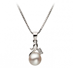 6-7mm Akoya Giapponese Pendente en Arianna Bianco