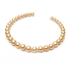 10.1-14.6mm Dei Mari del Sud Collana en 18 pollici Oro
