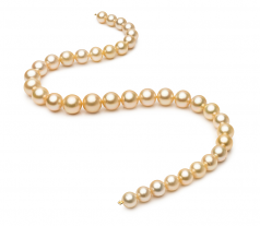 9.3-13.2mm AA+ Quality Dei Mari del Sud Collana in 18 pollici Oro