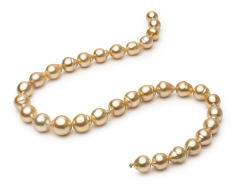 10.1-12.5mm Dei Mari del Sud Collana en 18 pollici Oro