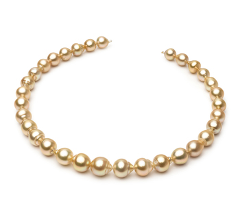 10.1-12.5mm Dei Mari del Sud Collana en 18 pollici Oro