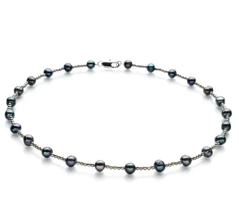 Collana di perle d'acqua dolce, collana di perle bianche
