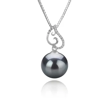 10-11mm Di Tahiti Pendente en Belinda Nero