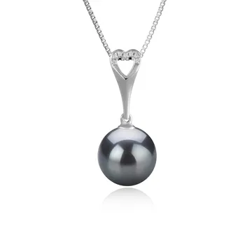 10-11mm Di Tahiti Pendente en Bunny Nero