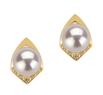 7-8mm Akoya Giapponese Orecchini en Catrina Bianco