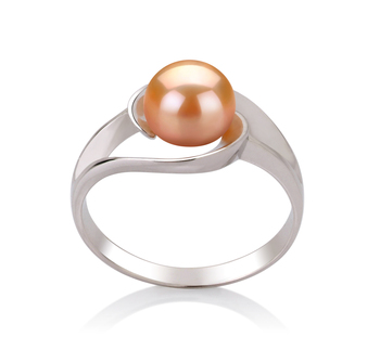 6-7mm di Perle Acqua Dolce Anello en Clara Rosa