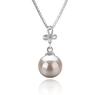 7-8mm Akoya Giapponese Pendente en Coralie Bianco