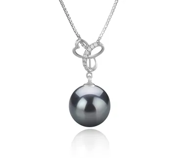 10-11mm Di Tahiti Pendente en Dorothy Nero