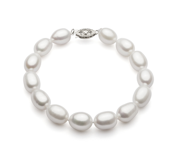 8.5-9.5mm AA Quality di Perle Acqua Dolce Bracciale in Goccia Bianco