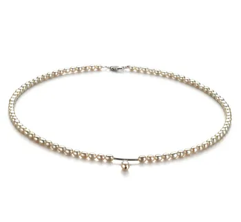 Ciondolo di perla coltivata d'acqua dolce per collana a cordoncino ... | Ciondolo in argento La Perla essential