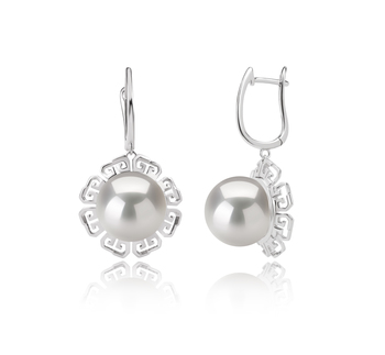 12-13mm di Perle Acqua Dolce - Edison Orecchini en Edison Blenda Bianco