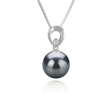 10-11mm Di Tahiti Pendente en Emilia Nero