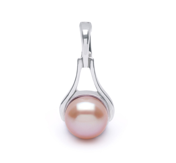 9-10mm AA Quality di Perle Acqua Dolce Pendente in Esaltazione Rosa