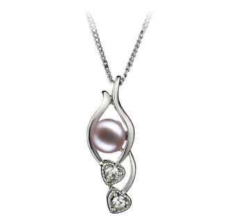 7-8mm di Perle Acqua Dolce Pendente en Eudora Lavanda