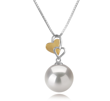 11-12mm di Perle Acqua Dolce - Edison Pendente en Felicia Bianco