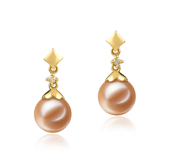 7-8mm di Perle Acqua Dolce Orecchini en Giorgia Rosa