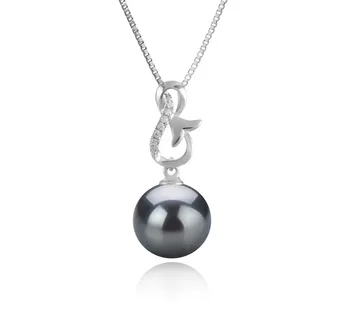 9-10mm Di Tahiti Pendente en Hazel Nero
