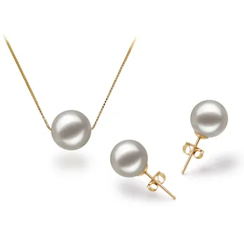 8-9mm Akoya Giapponese Parure en Cristina Bianco