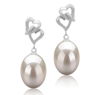9-10mm di Perle Acqua Dolce Orecchini en Laura Bianco