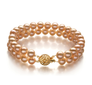 6-7mm di Perle Acqua Dolce Bracciale en Lee Rosa