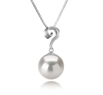 11-12mm di Perle Acqua Dolce - Edison Pendente en Lorna Bianco