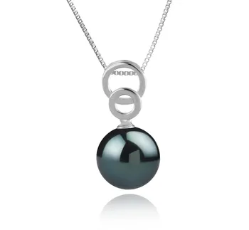 12-13mm Di Tahiti Pendente en Marlo Nero