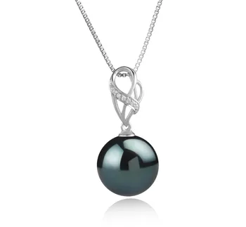11-12mm Di Tahiti Pendente en Moira Nero