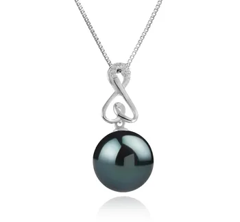 12-13mm Di Tahiti Pendente en Patsy Nero