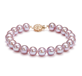 8.5-9.5mm AAA Quality di Perle Acqua Dolce Bracciale in Lavanda