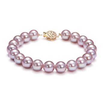 8.5-9.5mm AAAA Quality di Perle Acqua Dolce Bracciale in Lavanda