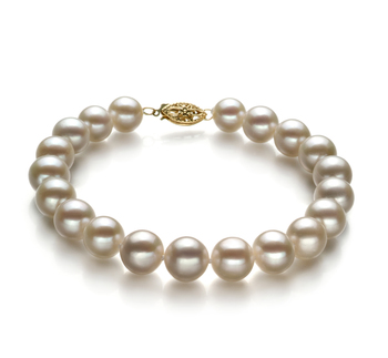 8.5-9mm di Perle Acqua Dolce Bracciale en Bianco