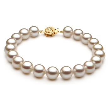 8.5-9mm AAA Quality Akoya Giapponese Bracciale in Bianco