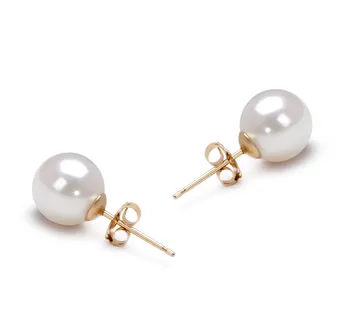 7.5-8mm Akoya Giapponese Orecchini en Bianco